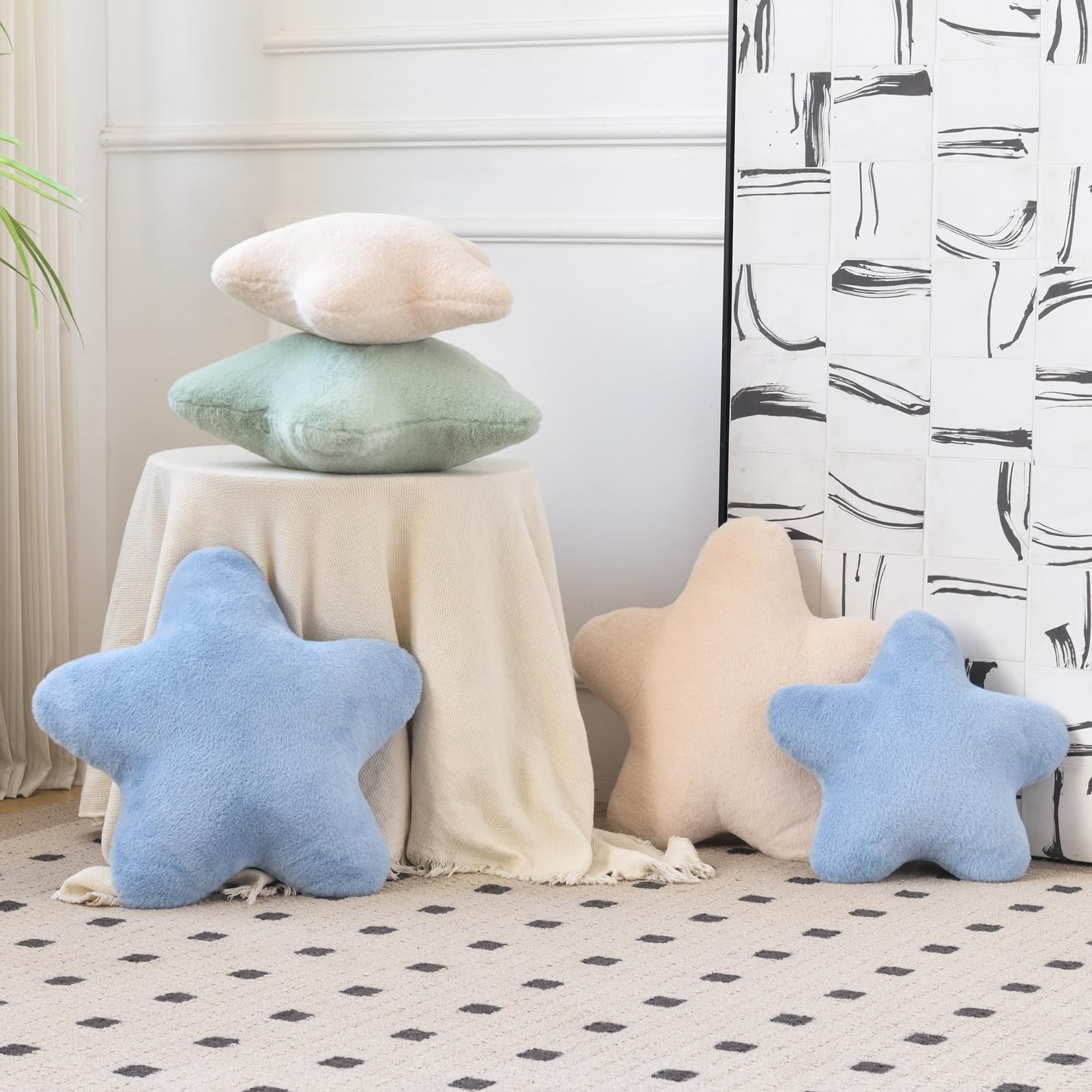 Amazon｜Xiashrk 星枕 ベッドカウチ用装飾スローピロー 15インチ 星型